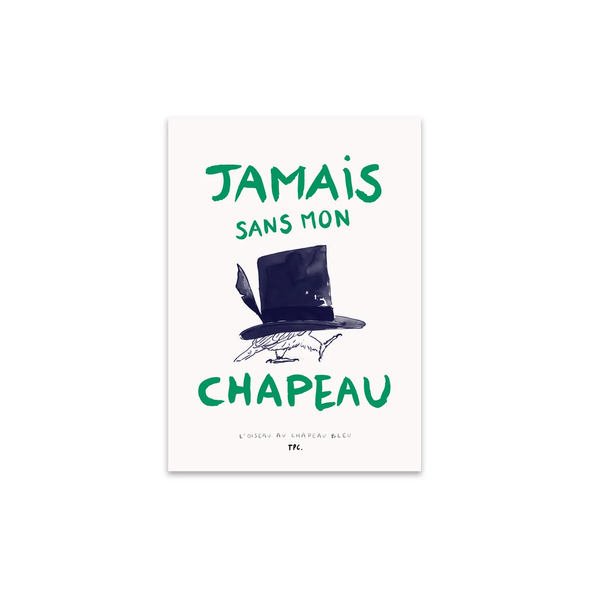 The Poster Club - L'Oiseau au Chapeau Bleu von Another Art Project, 30 x 40 cm