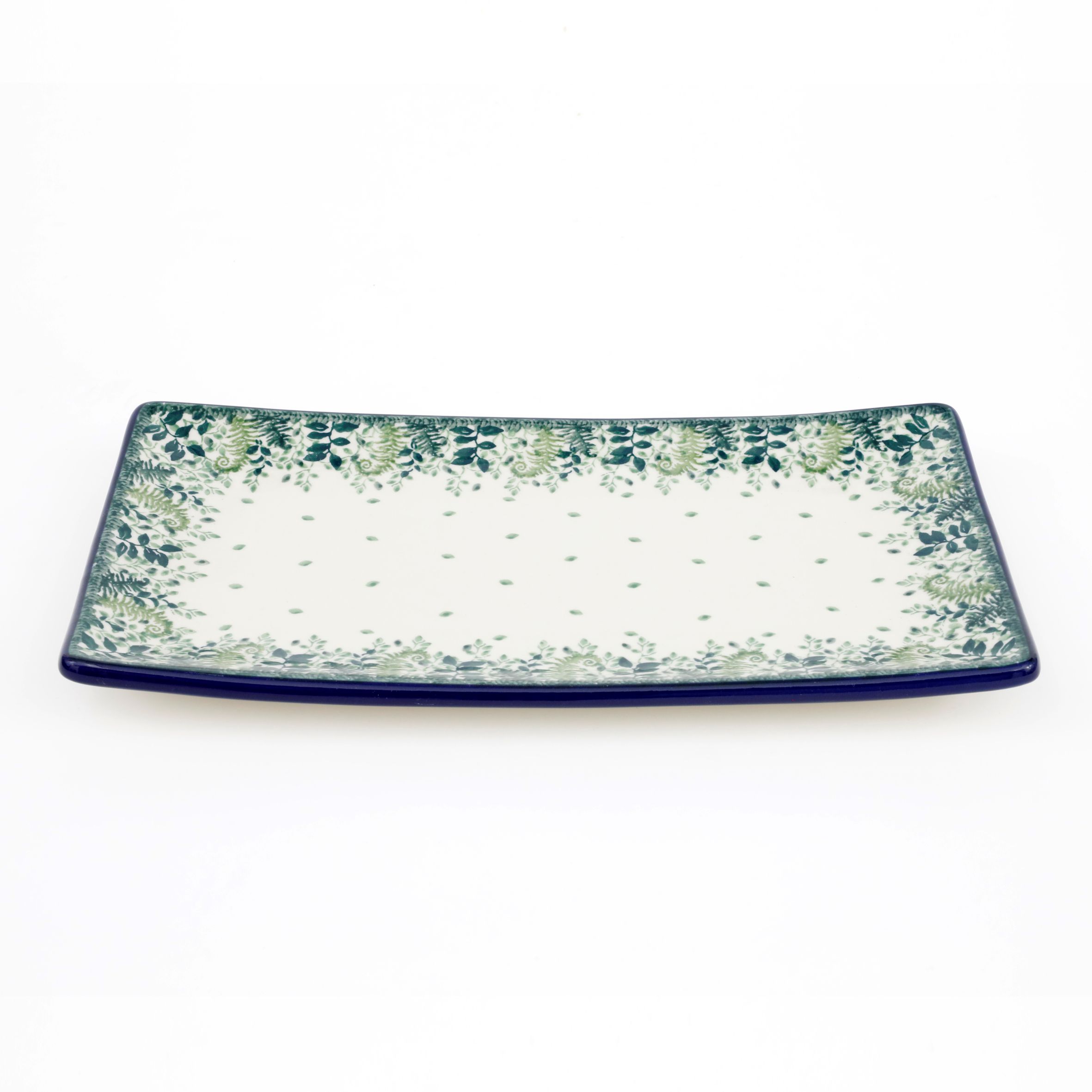 Tacka ceramiczna C26 30/16,5cm 2206X Zielone paprocie
