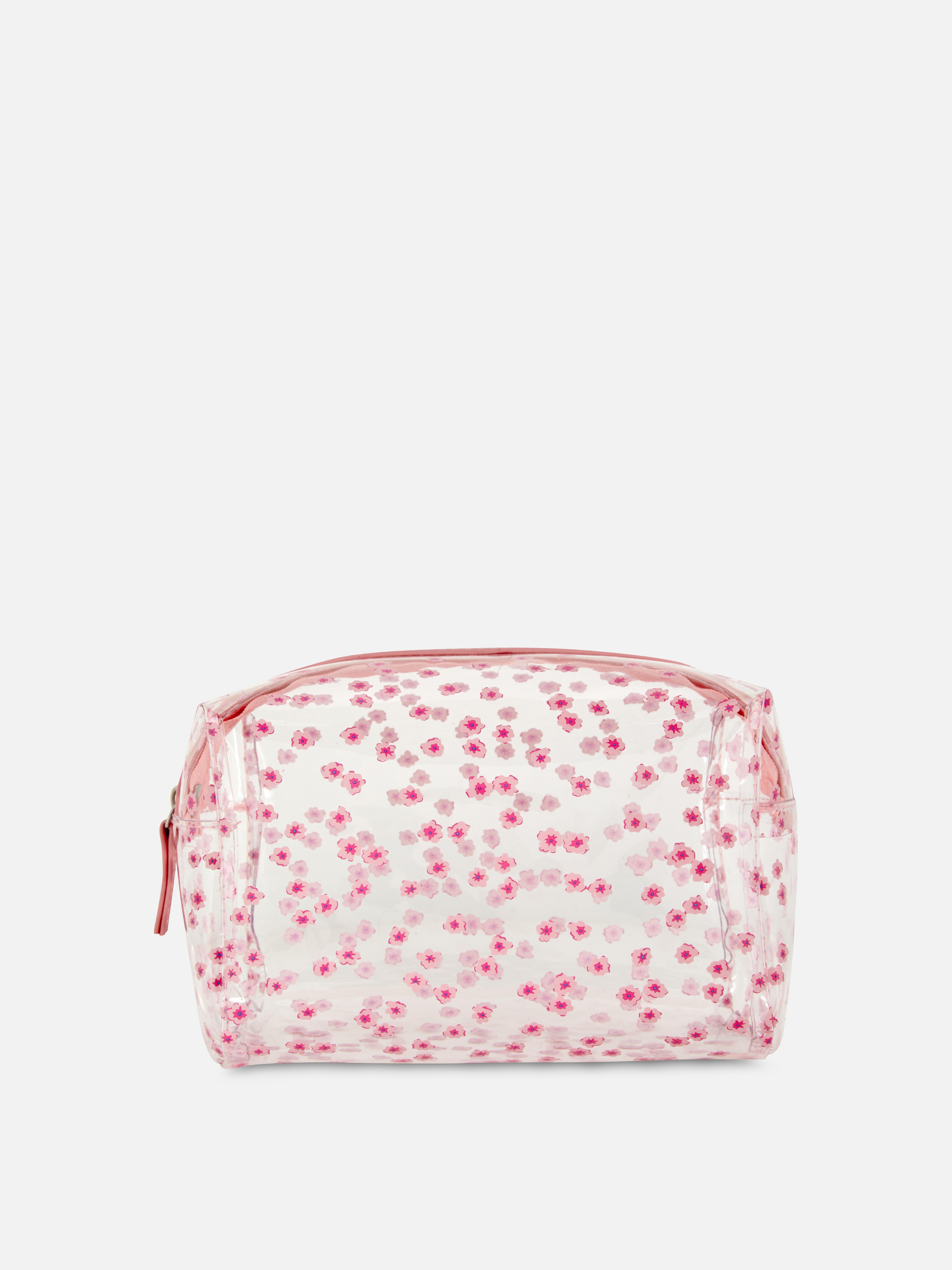 Floral Transparent Makeup Bag