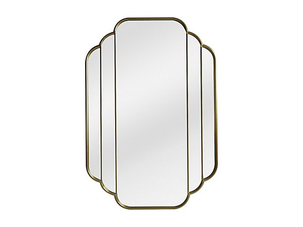 Miroir art déco doré antique - L. 70 x H. 105 cm - DALVIA