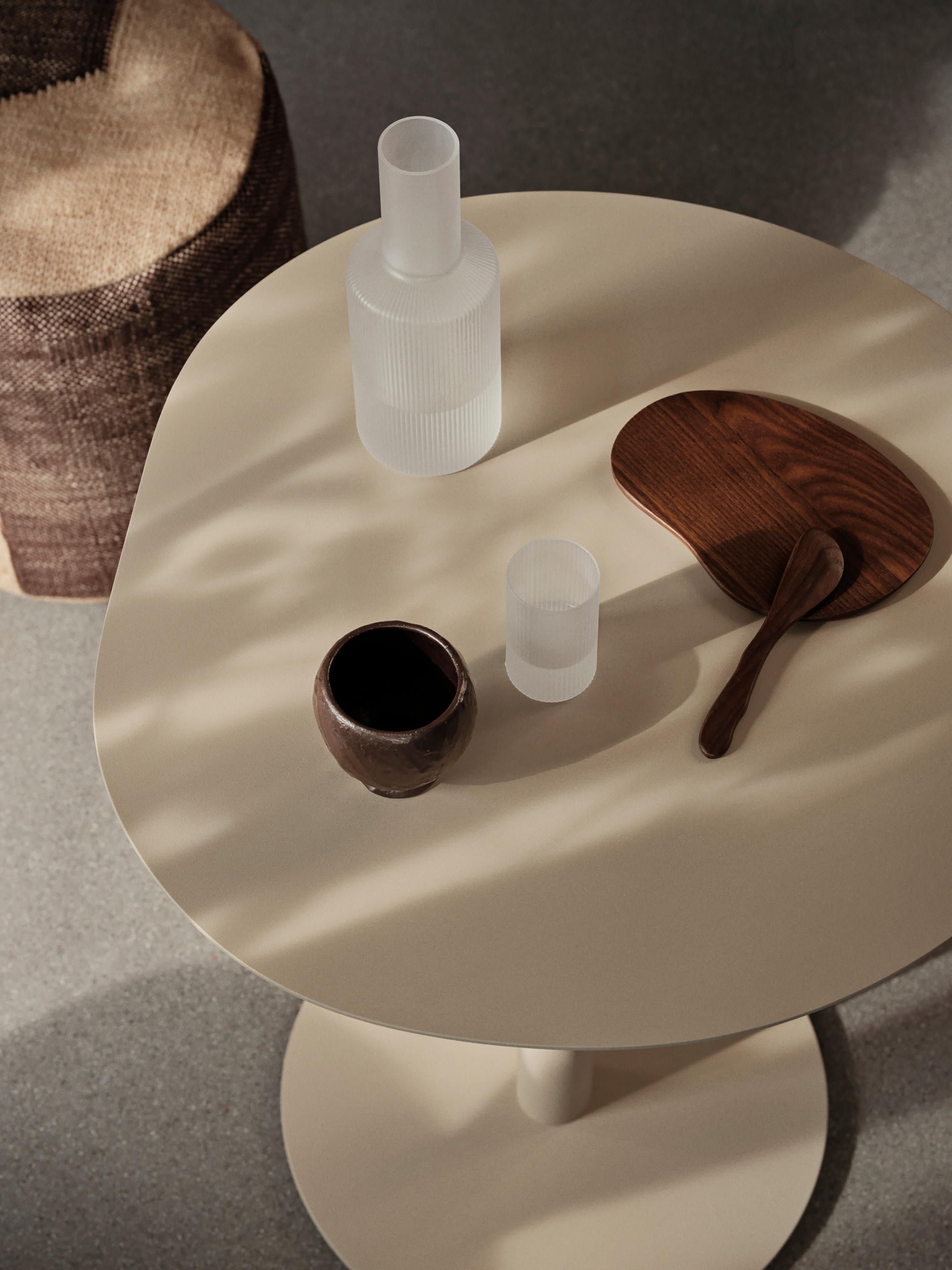Mundgeblasene kleine Longdrinkgläser Ripple mit Rillenrelief, 4er-Set