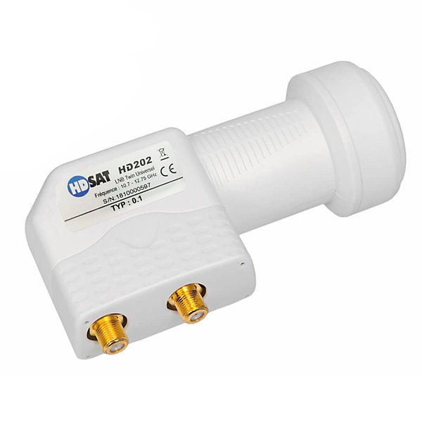 HD202 LNB Twin Full HD 4K Tête Parabole 2 sorties 0,1dB HDSAT