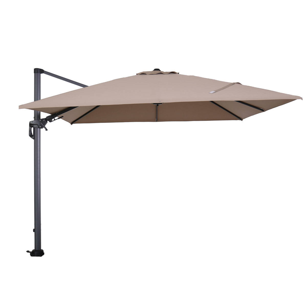 Garden Impressions zweefparasol Hawaii taupe kleurig doek - 300x300 cm