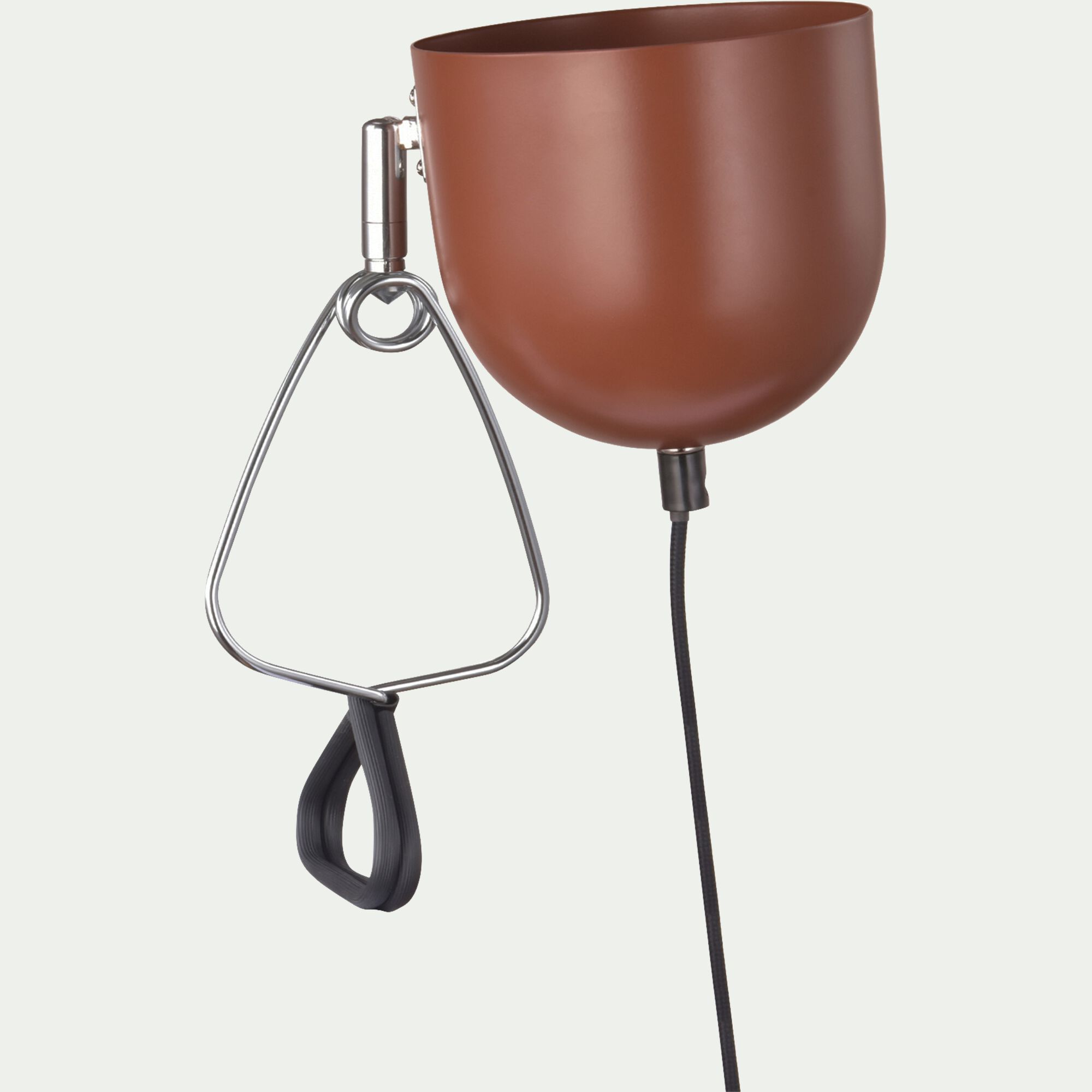 YONI - Lampe à pince électrifiée en acier H31cm - brun rustrel