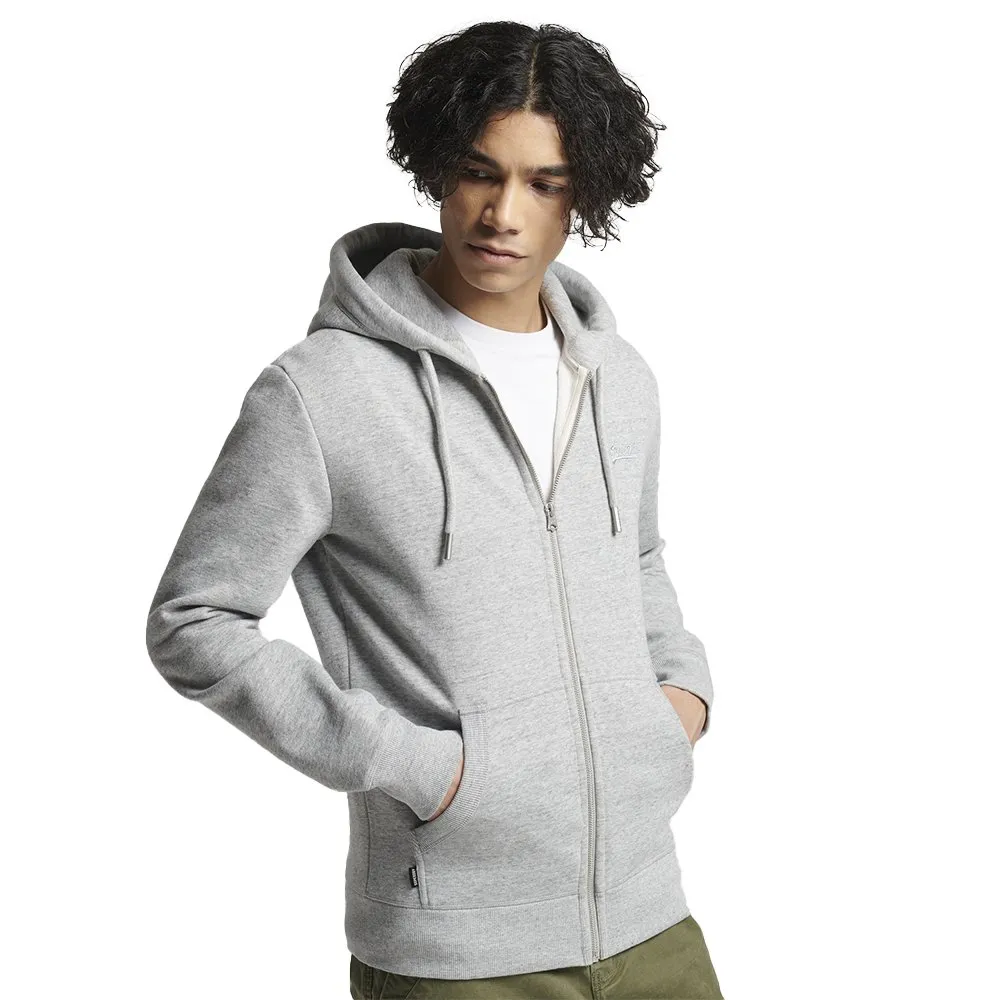 Superdry Vintage Logo Emb Hood full zip sweatshirt refurbished
