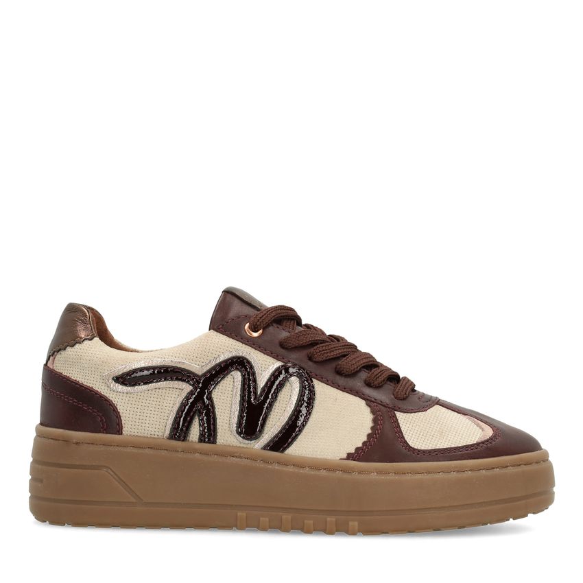 Manfield Burgundy suède sneakers