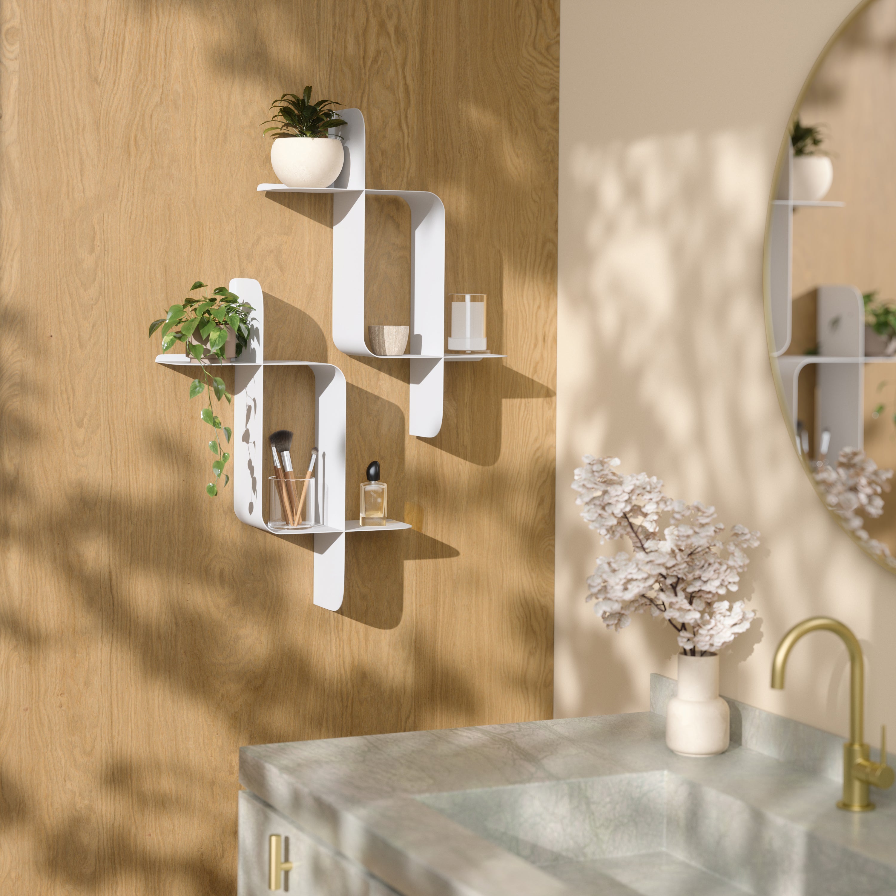 Umbra Montage Wandplank - Set van 2 - Wit