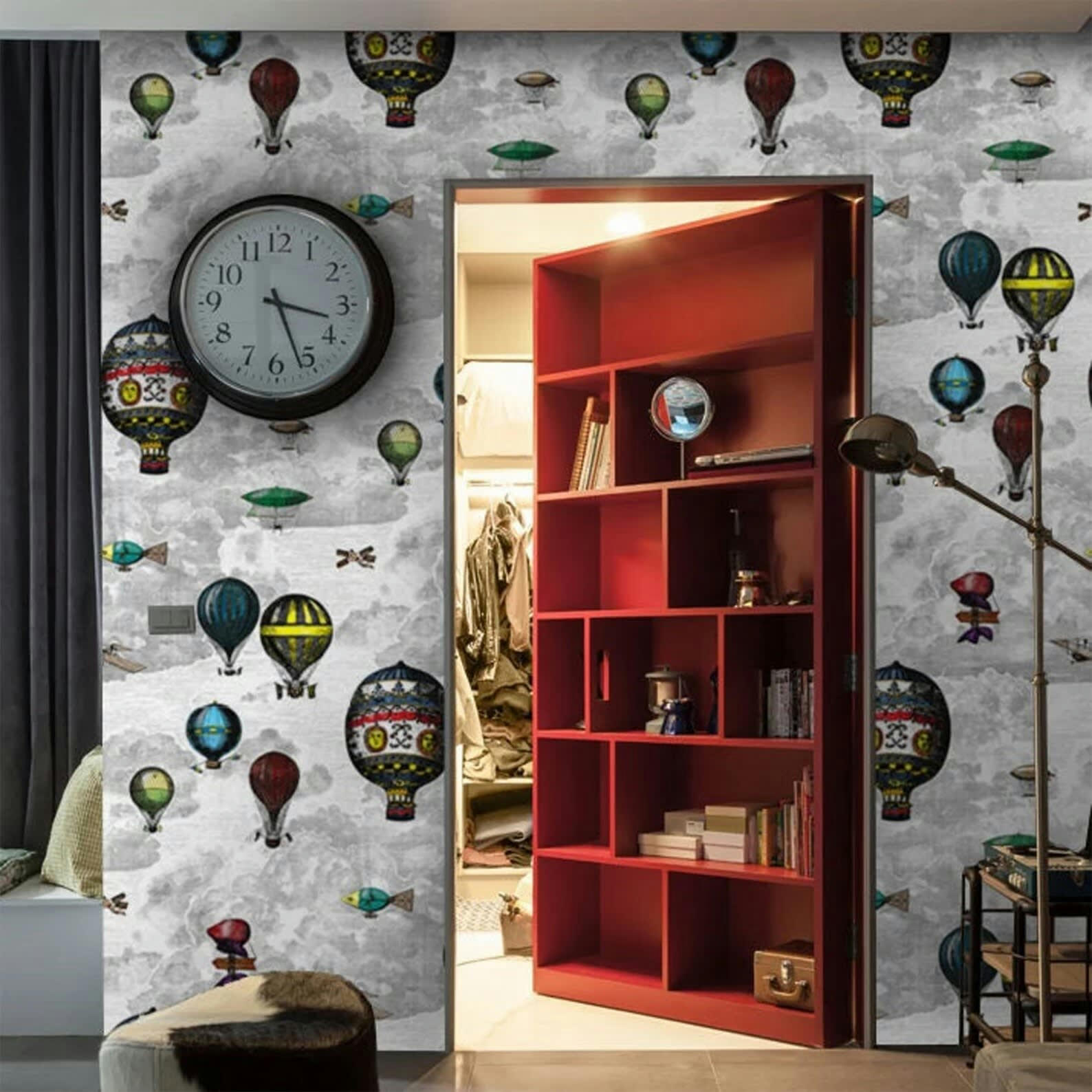 VINTAGE - Papier Peint Montgolfières 250x200 cm