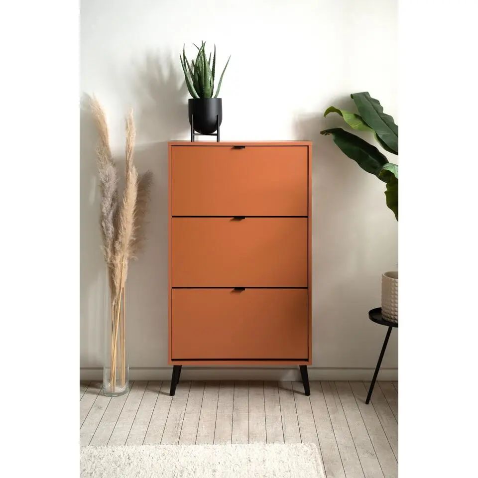 Calicosy - VIGO Schoenenkast - Terracotta - 24x70x125 cm