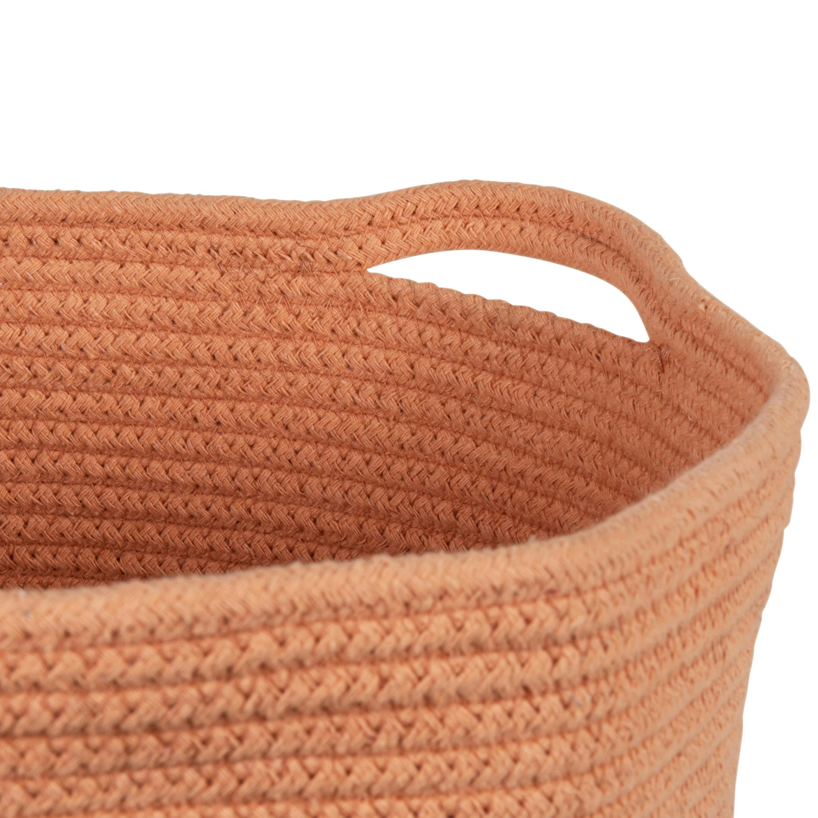 ABRICOT - Panier de rangement en coton orange