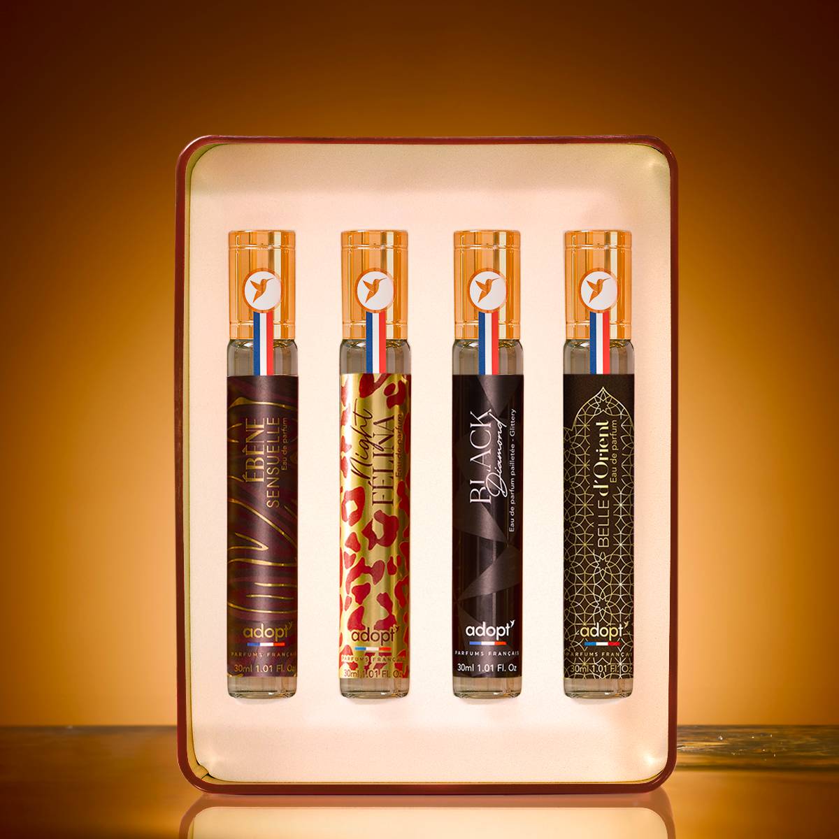 Hypnotic WomanCoffret 4 eaux de parfum Ebene sensuelle 30 ml   Night Felina 30 ml   Black Diamond 30 ml   Belle d'Orient 30 ml