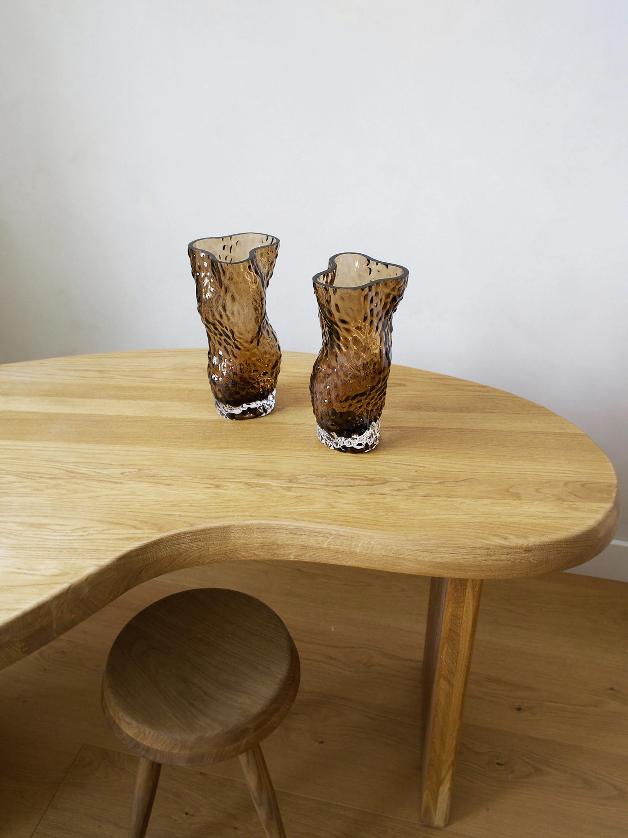 Mundgeblasene Glas-Vase Ostrea Rock, H 30 cm