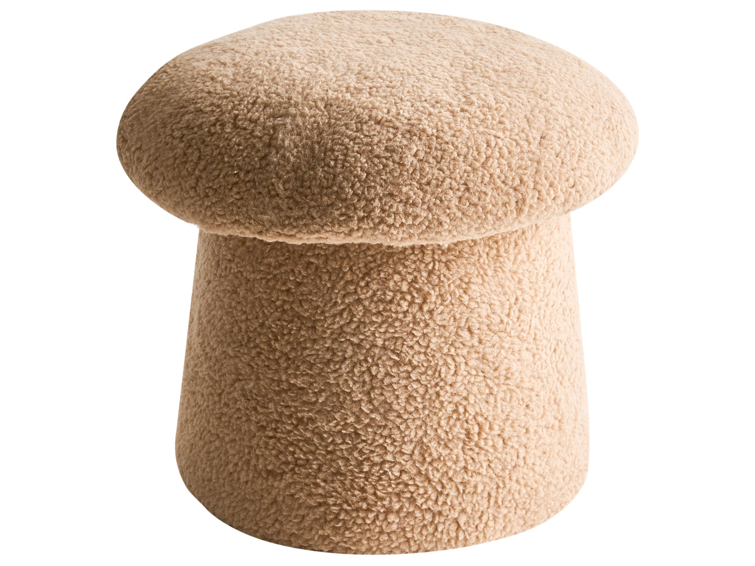 Puf podnóżek minimalistyczny boucle beżowy