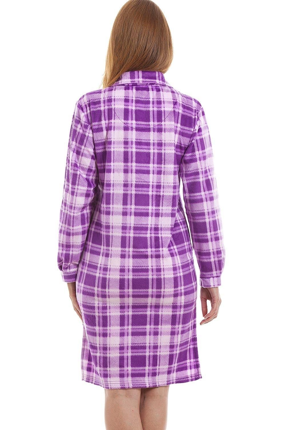 Camille Checkered Button Front Nightshirt