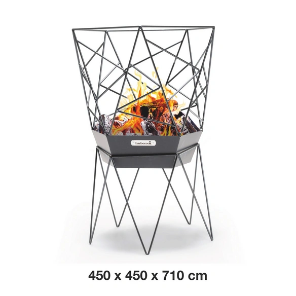 Feuerschale »Sierra«, BxHxT: 45 x 45 x 71 cm, Stahlblech,schwarz lackiert