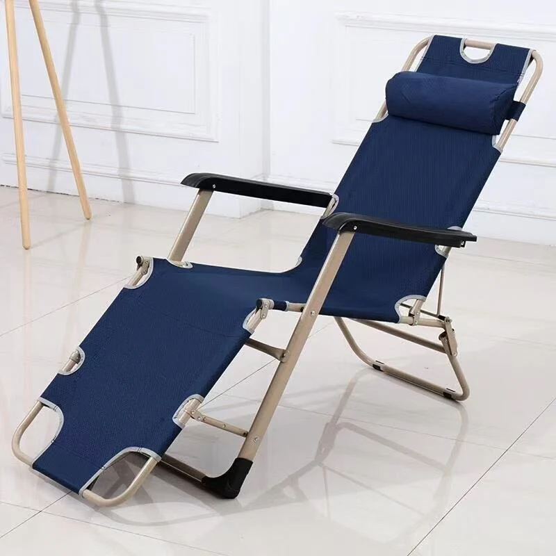 Foldable Outdoor Chaise Lounge Chair with 4-Position Adjustable Backrest, Water-Resistant Recliner Chair