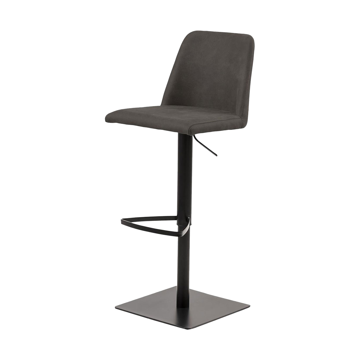 Lisomme Edwin barkruk kunstleer donkergrijs - 75 cm