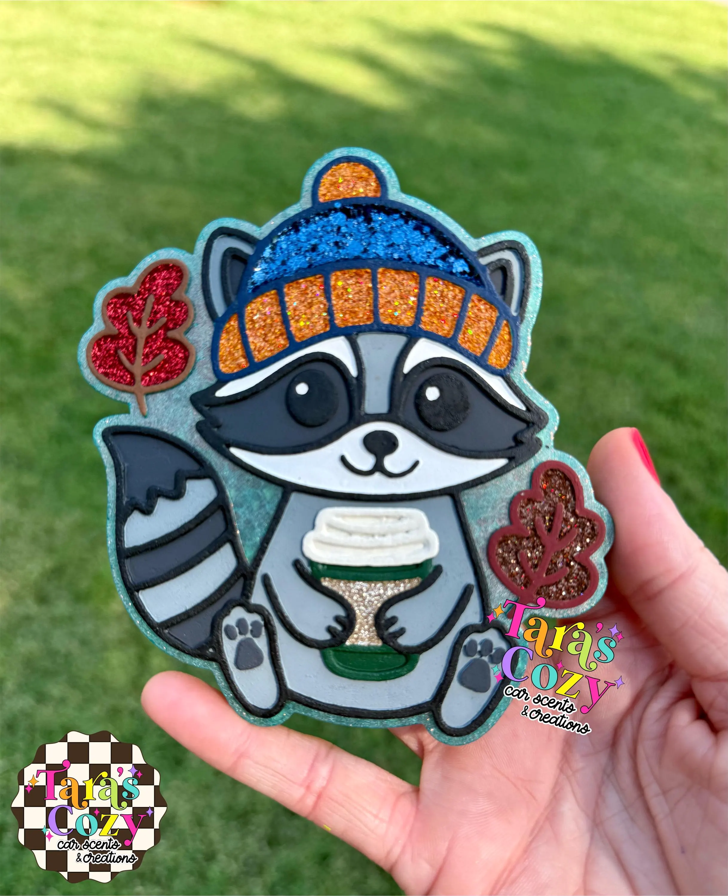 Fall Raccoon Car Freshie, Air Freshener