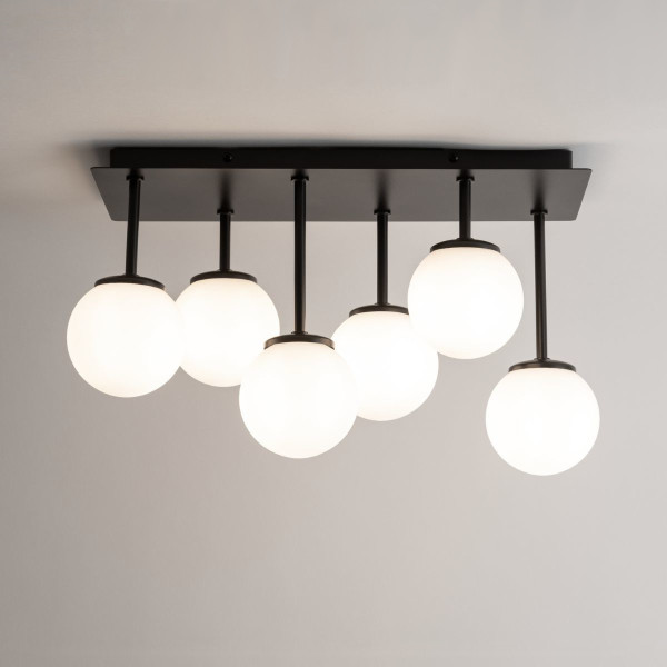 Lampa sufitowa czarno-biała Tulia 6xG9x12W wym: 25x42x19 cm Sigma Lighting