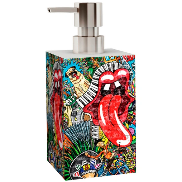 Seifenspender »Graffiti«, 165 mm - 70 mm, Rot, Rechteckig
