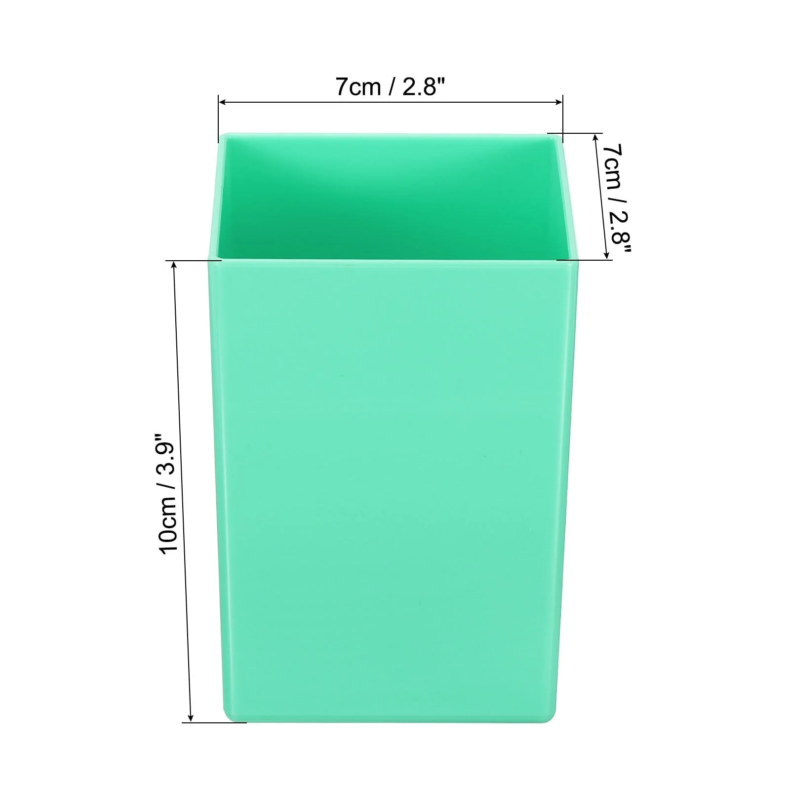 Pencil Holder, Plastic Makeup Brush Holder Square Desktop Organizer