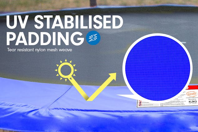NNEDPE Kahuna Trampoline 6ft with Roof - Blue