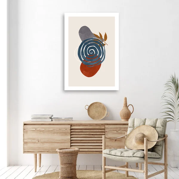Feeby Obraz na płótnie, Geometryczne koła i kształty boho 40x60