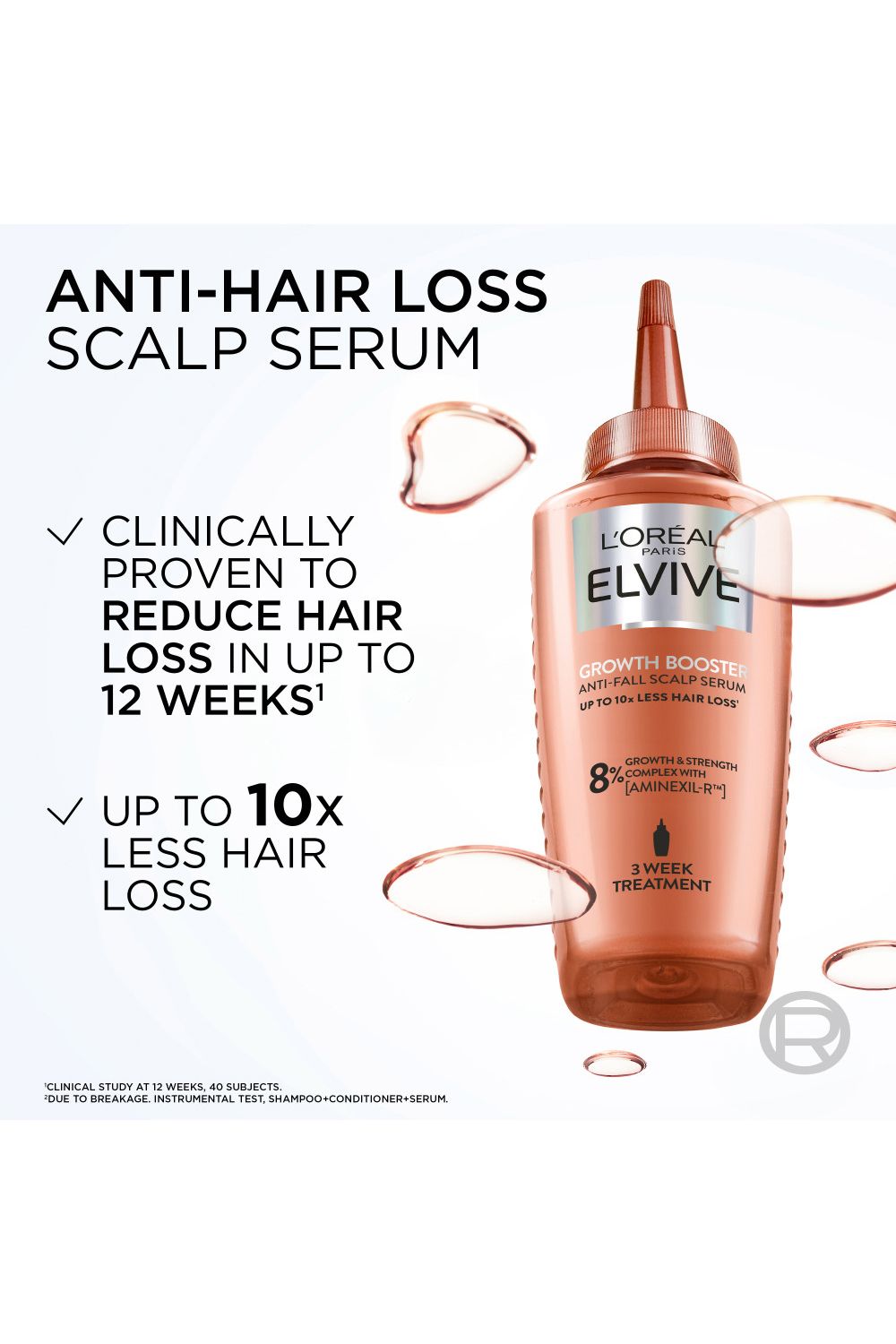 L'Oréal Paris Elvive Growth Booster Scalp Serum, Anti Hair Loss Scalp Treatment, 102ml
