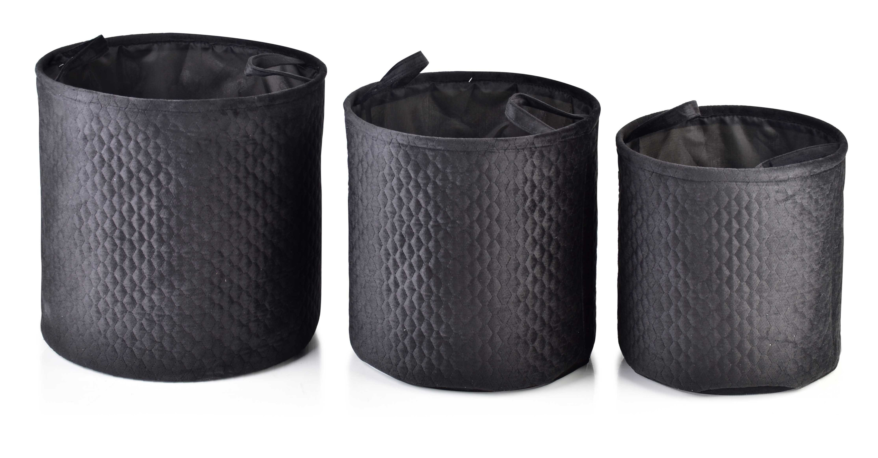 KOMPLET 3 KOSZY 38xh38cm, 34xh34cm, 30xh30cm SARA