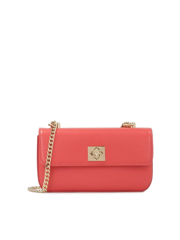 Small pink chain handbag