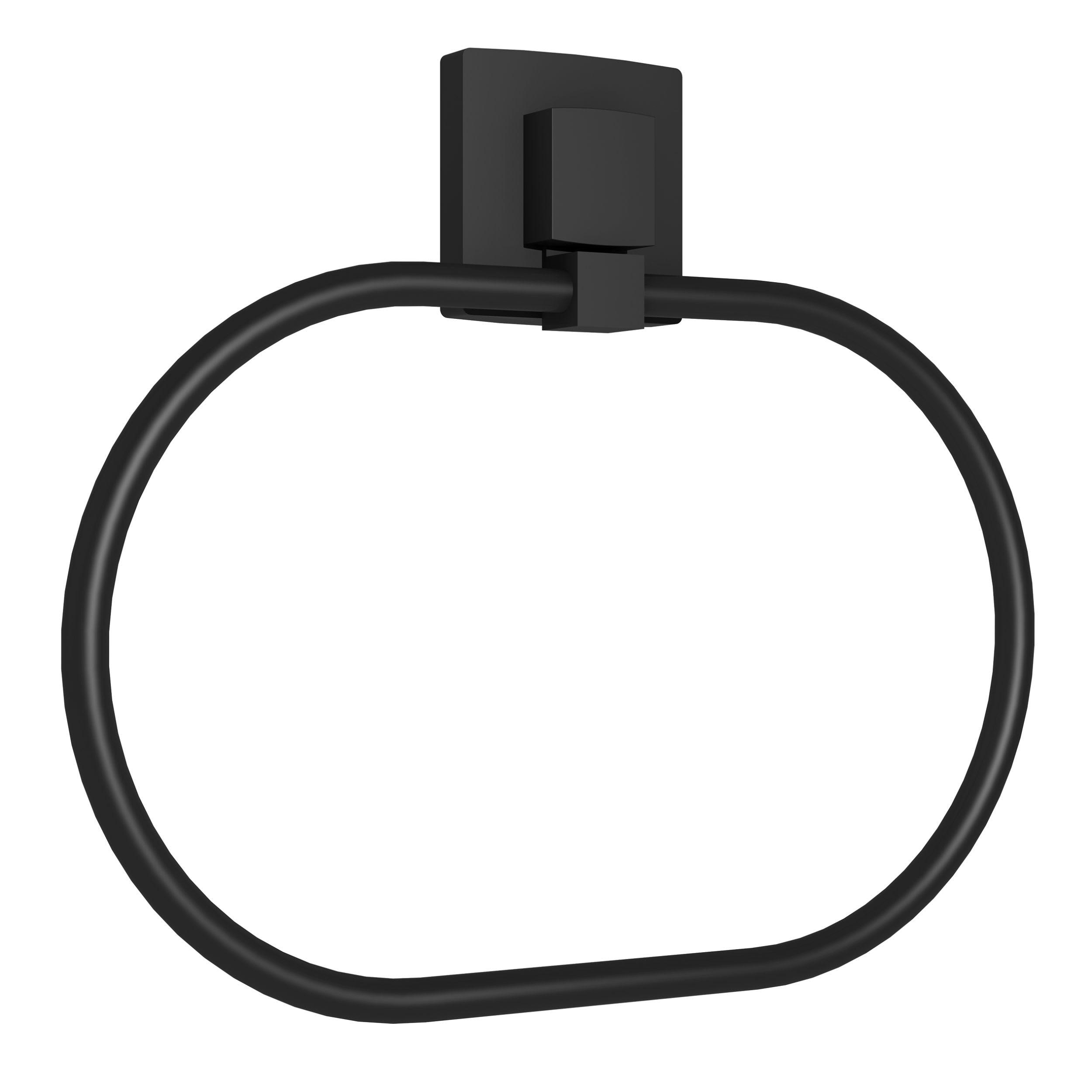 KOTE - Porte-serviette  Acier inoxydable  Noir  à fixer au mur