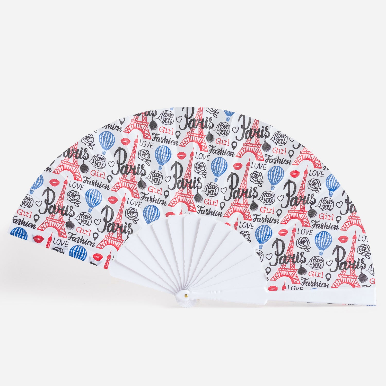 Eventail blanc motif inspiration Paris