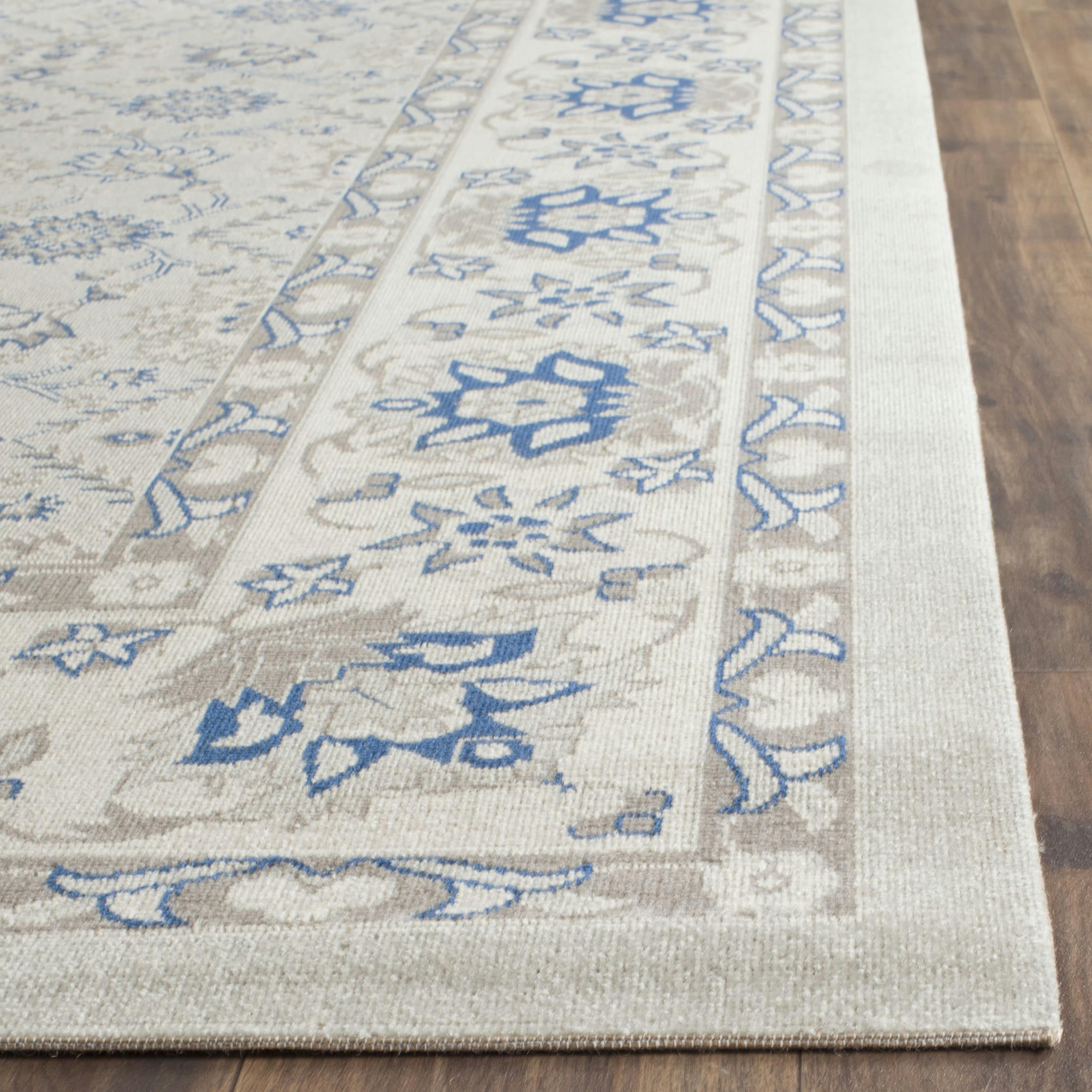 PATINA - Tapis de salon interieur en bleu clair & ivoire, 122 x 183 cm