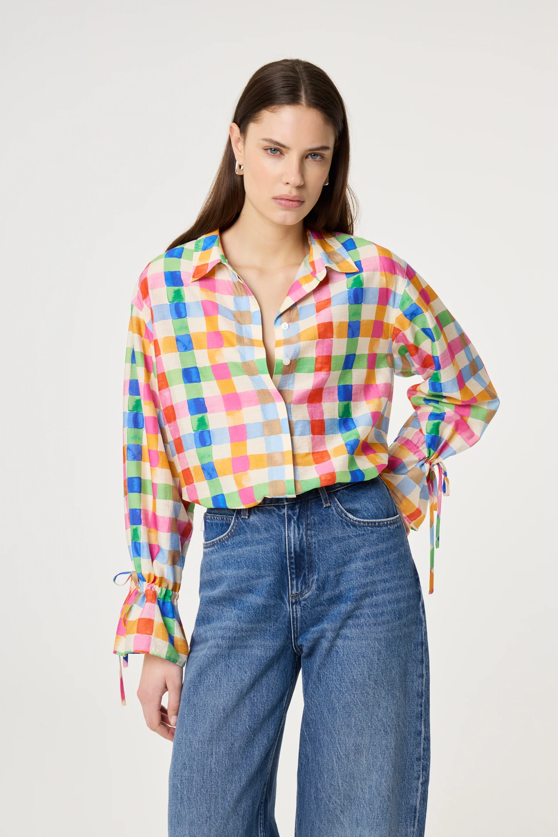Alicia Blouse | Cosy White/Solar Orange