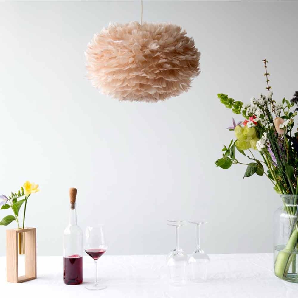 Umage Eos Medium hanglamp light brown - met koordset zwart - Ø 45 cm