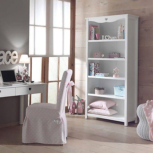 MILADY - Pack Bureau   Bibliothèque Motifs Coeurs Ajourés