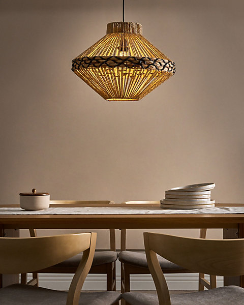 Lampe suspension RABACCA Corde en papier Naturel