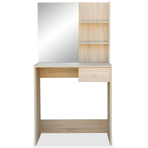NNEVL Dressing Table Chipboard 75x40x141 cm Oak