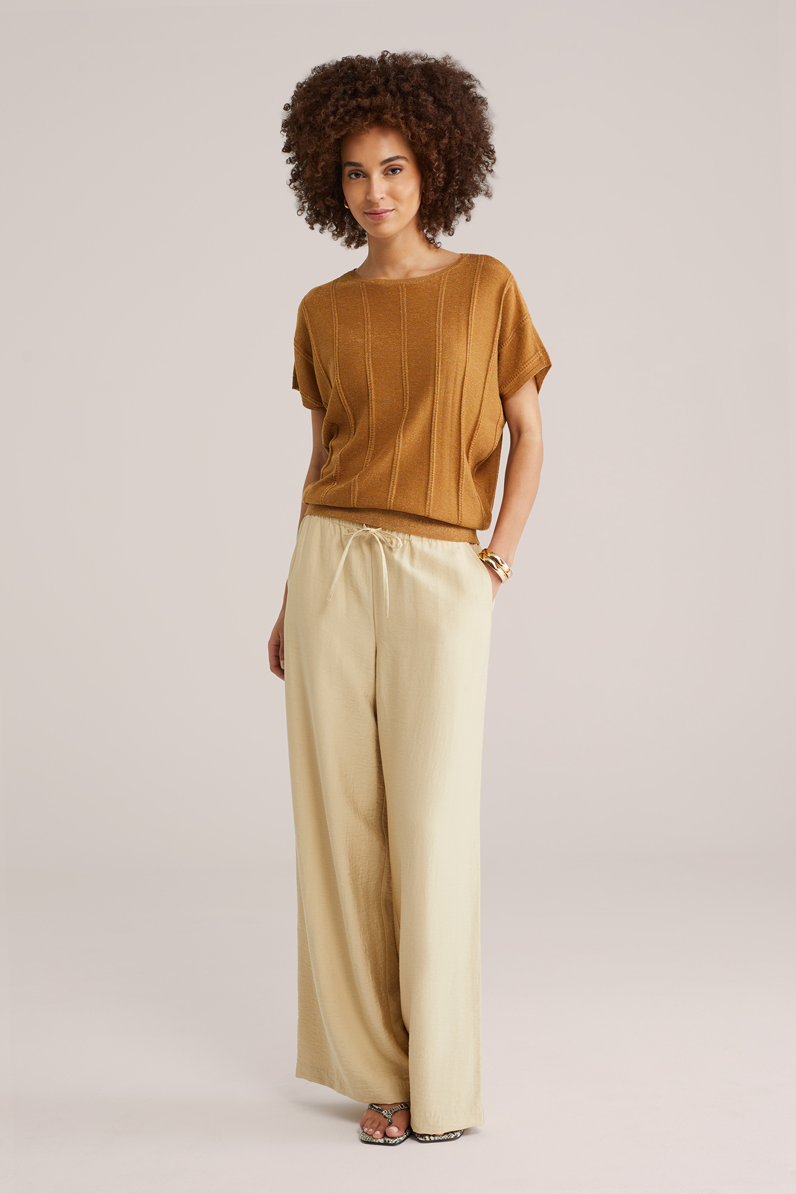 Dames T-shirt met glittergaren