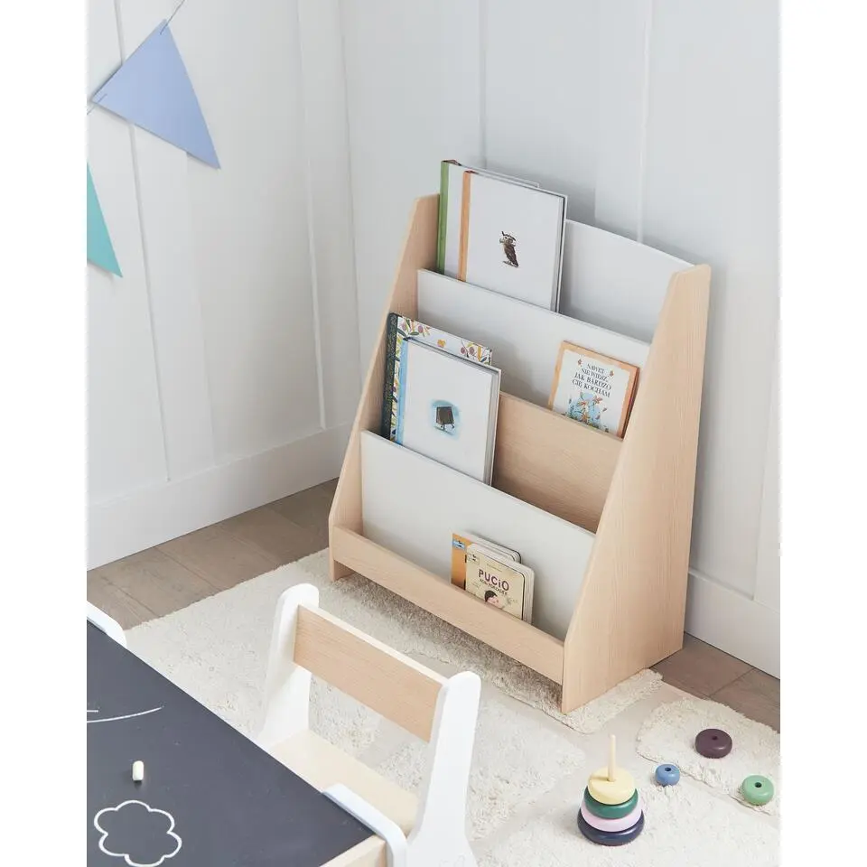 LILOET - Boekenkast met 4 planken - Lichtbruin - Hout