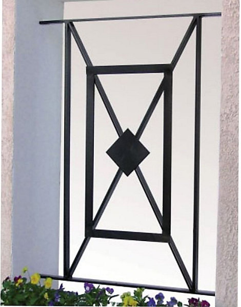Grille de Defense Toulousaine pour Fenetre H 75 cm x L 60 cm (côte tableau)