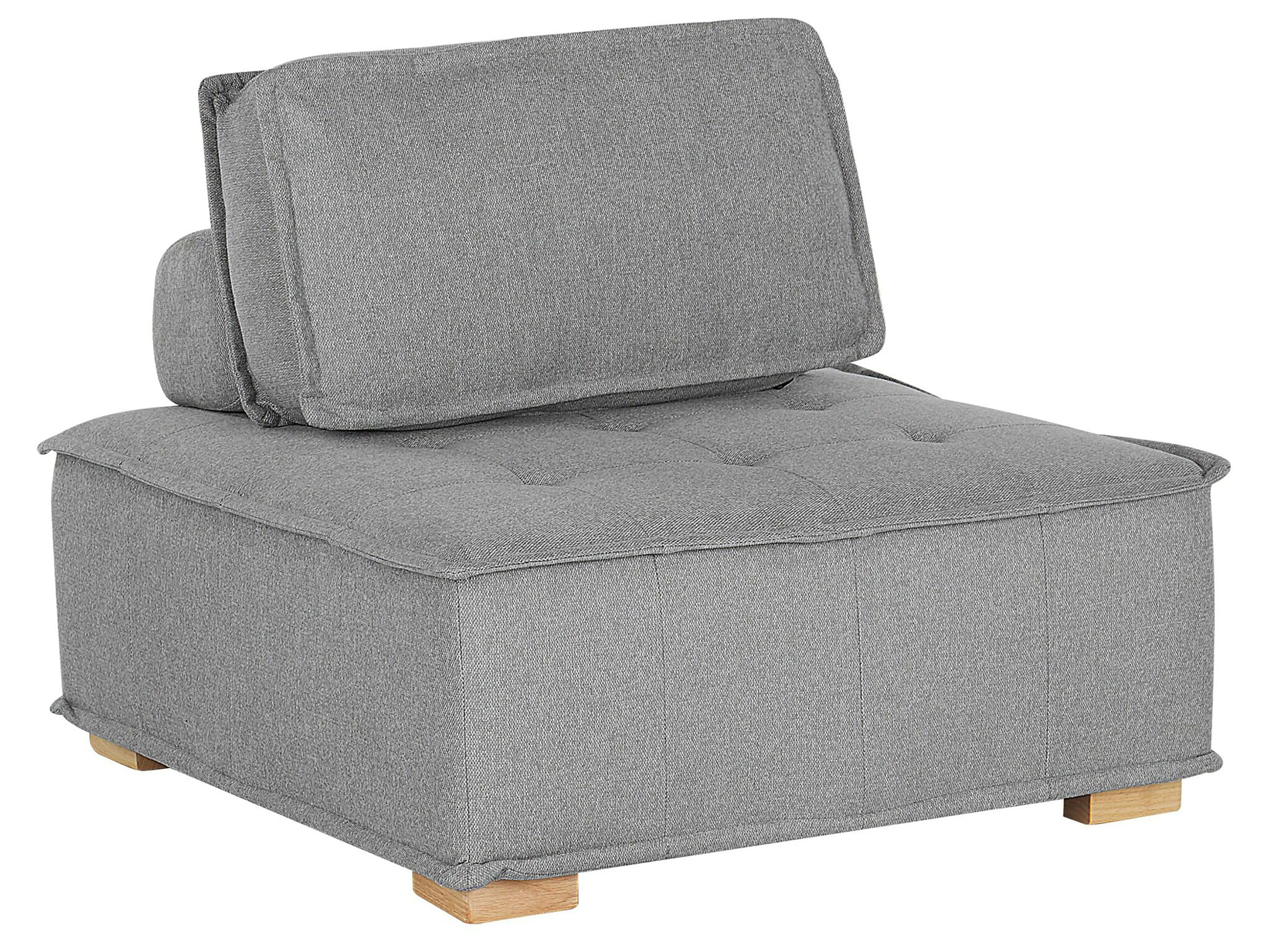 Modular Corner Sofa 4 Seater TIBRO Fabric Grey Right Hand