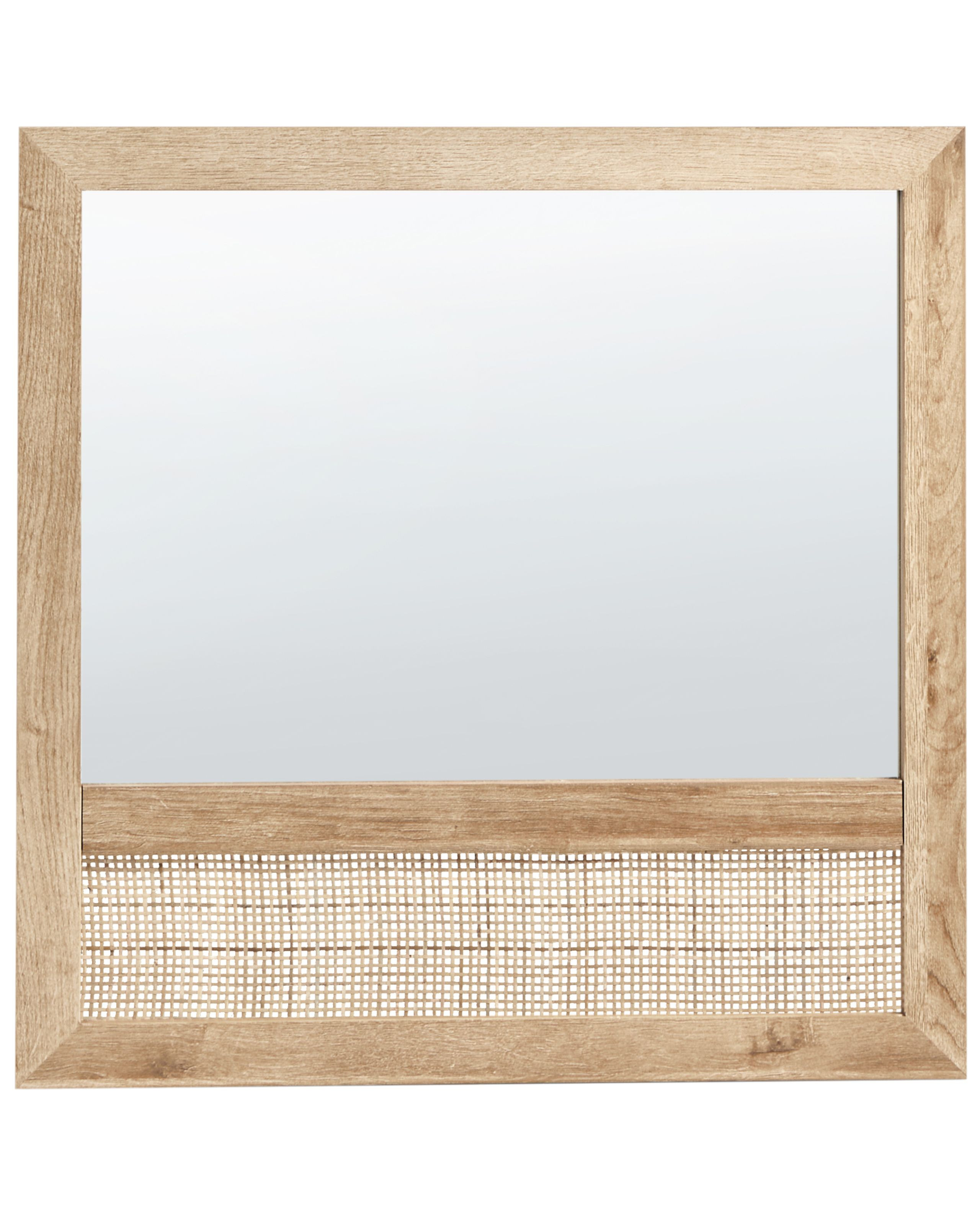 Lustro wiszące ścienne kwadratowe 60 x 60 cm jasne