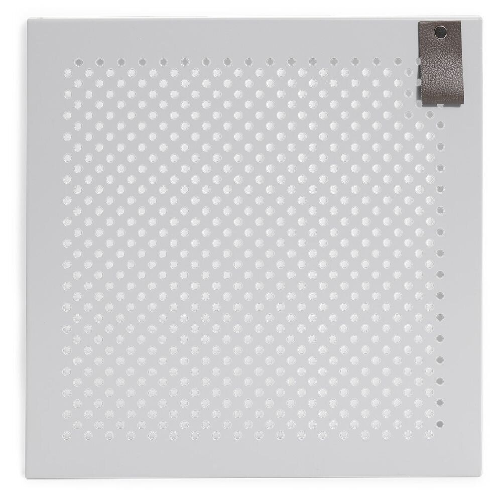 Porte Box Cube métal ajouré gris clair