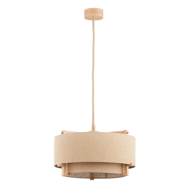 Lampa wisząca jasne drewno-beżowa LOLA 1xE27x15W wym: 95x49x49 cm Alfa