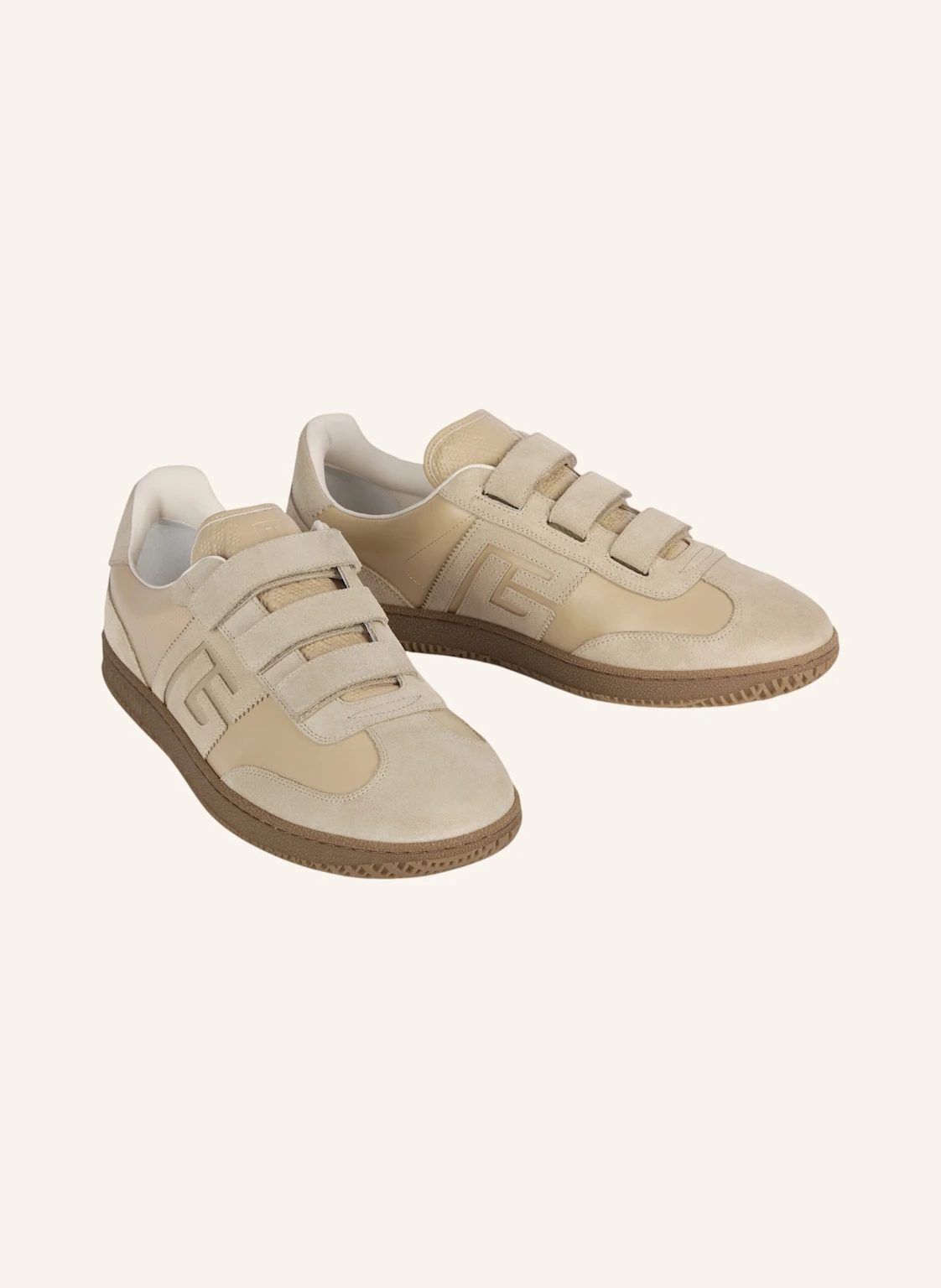BALMAIN Balmain Swan Sneakers aus Glattleder und Wildleder