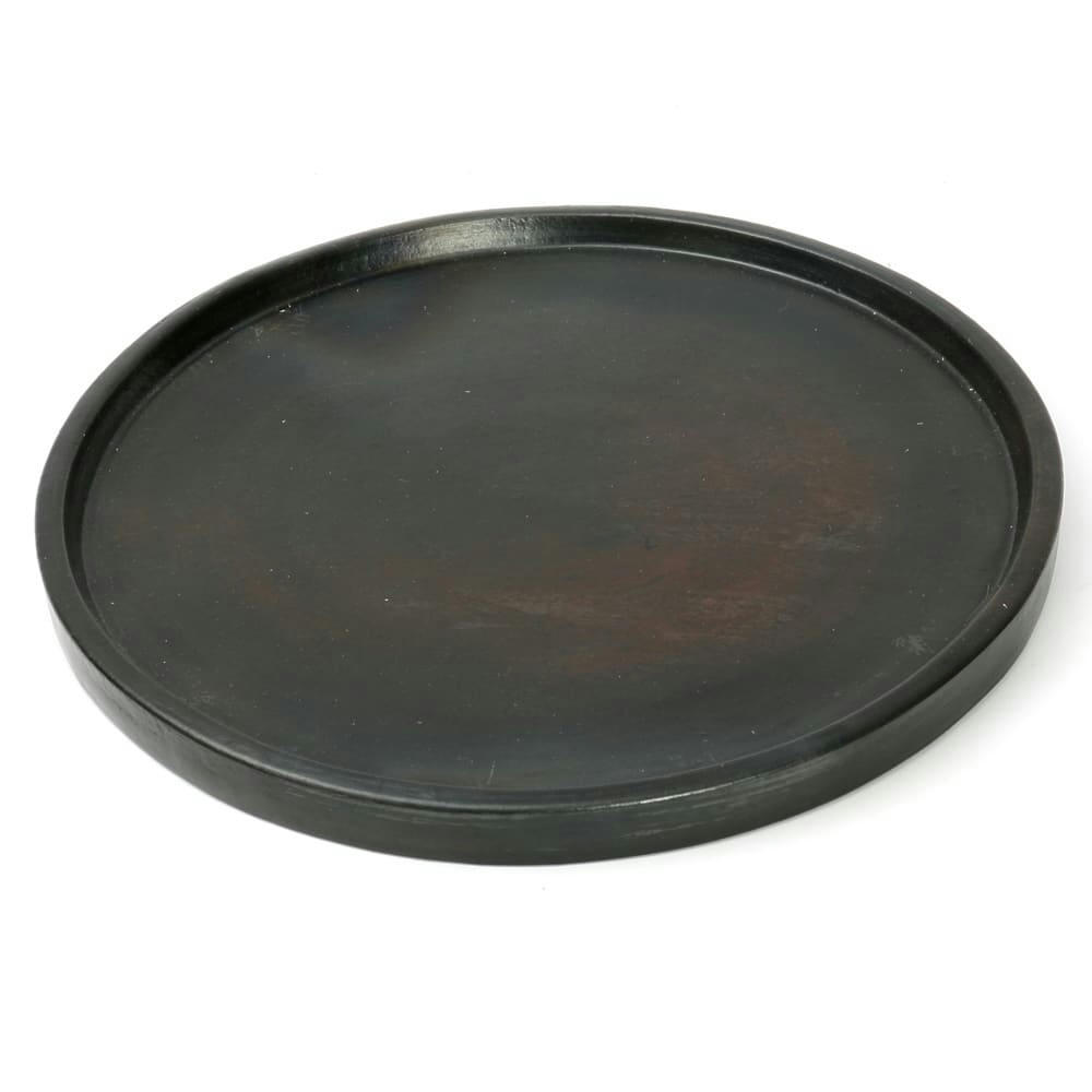 BURNED - Assiette en terracotta noire grande