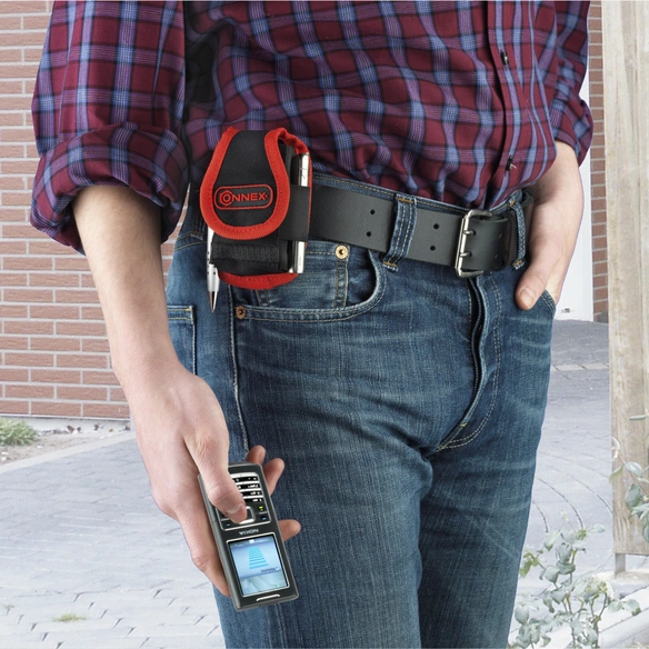 Handytasche, schwarz-rot