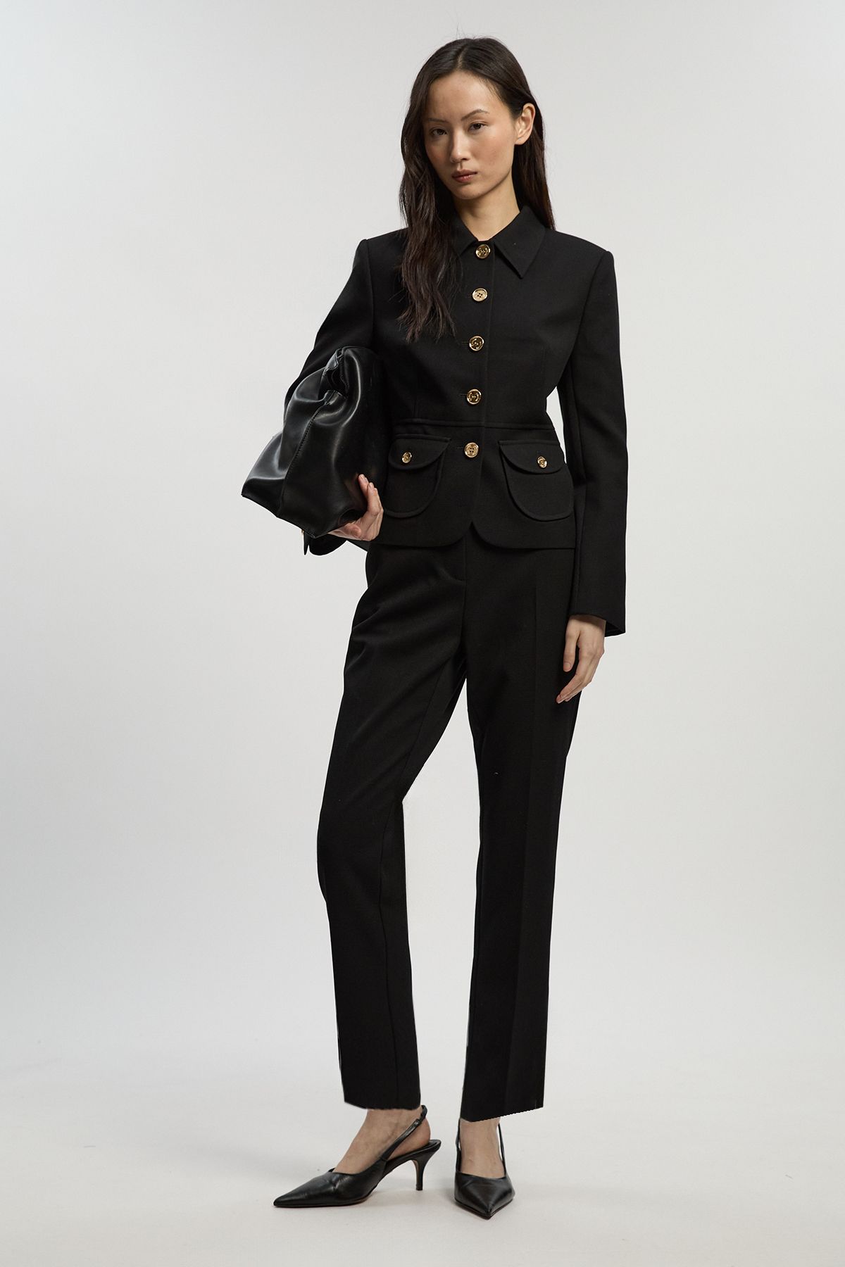 KarenMillen Petite Textured Compact Stretch Tailored Jacket