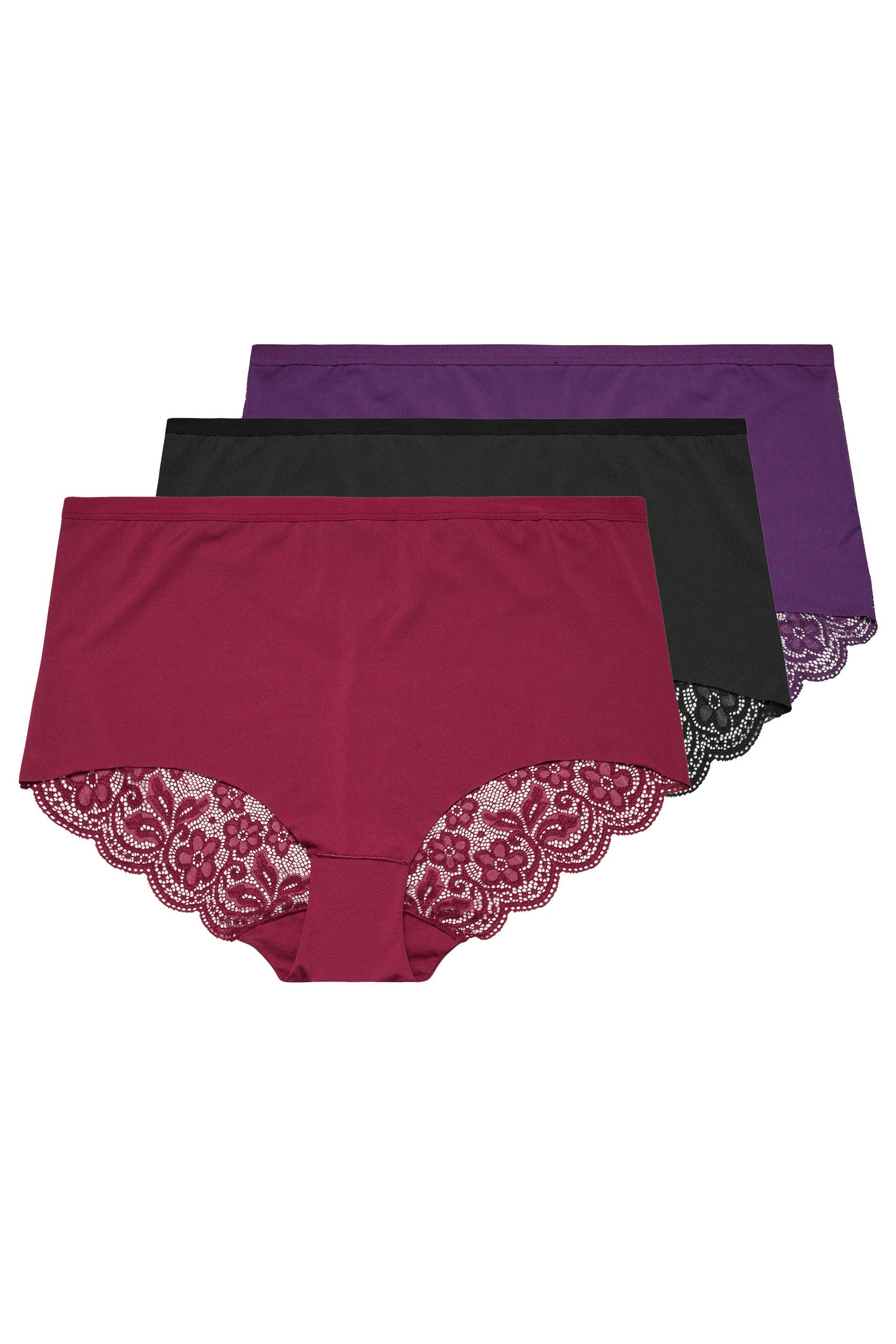 Yours 3 Lace Back Knickers